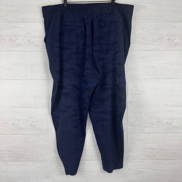 Athleta Brooklyn Ankle Camo Pants Women Plus Size 24 Blue Lightweight Pockets - Picture 6 of 14